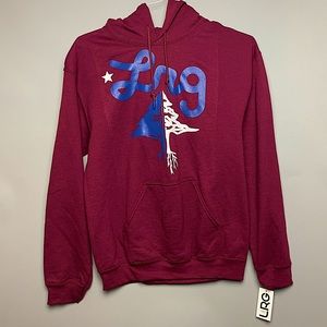 LRG Burgundy Hoodie Small Cool New